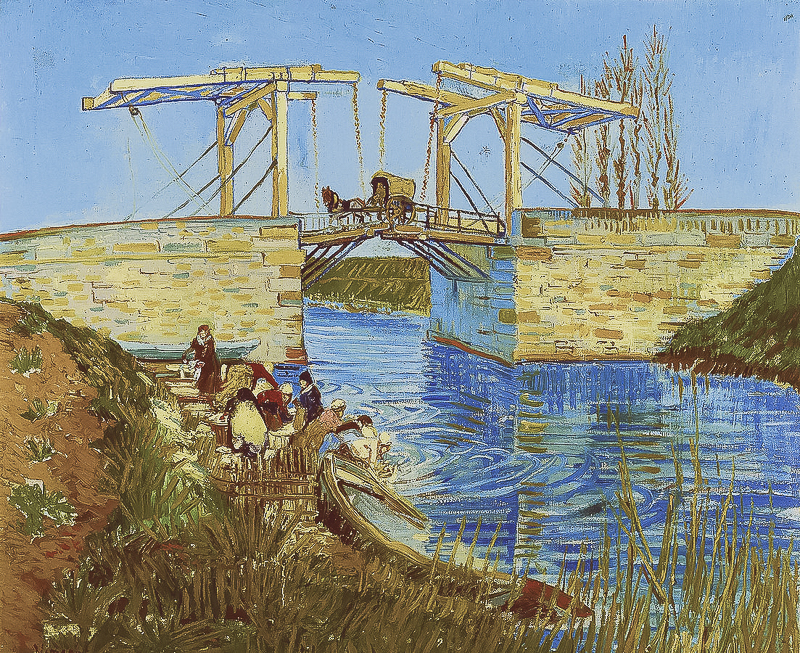 Van Gogh's Pont de Langlois [wikipedia - Kröller Müller]