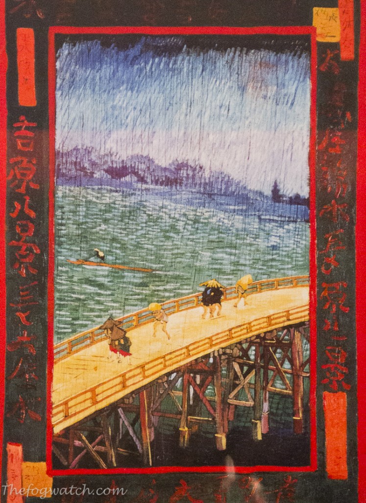 Van Gogh copy in oil of Hiroshige's Sudden Shower over Shin-Ōhashi bridge and Atake. [photo-Jerry Everard]