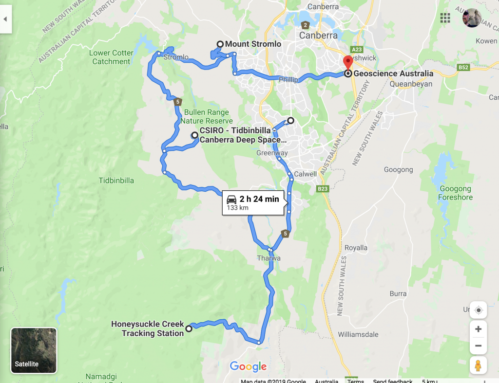 Google map of the tour