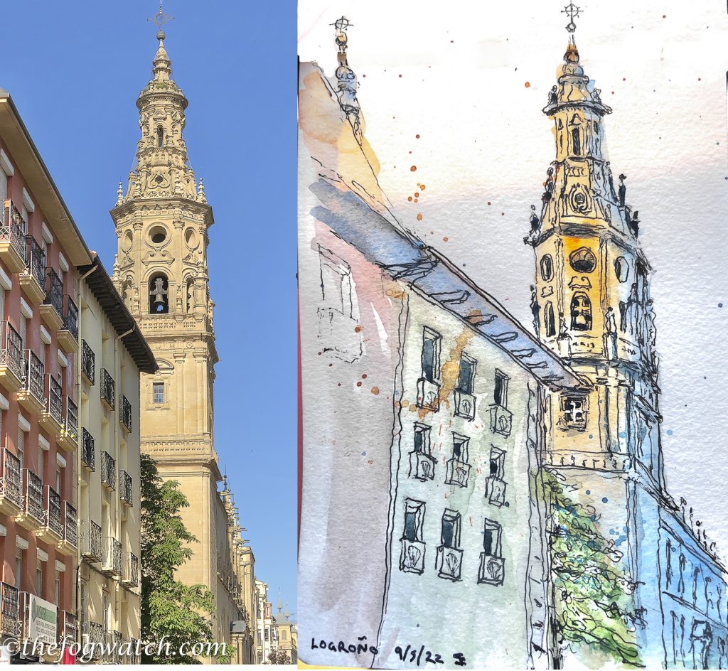 Sketch of Logrono Cathedral